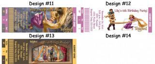 Tangled Princess Rapunzel Birthday Party Ticket Invitations Supplies Favors