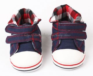 Baby Boy Denim Walking Shoes Soft Sole Baseball Sneaker Size 3 6 6 9 9 12 Months