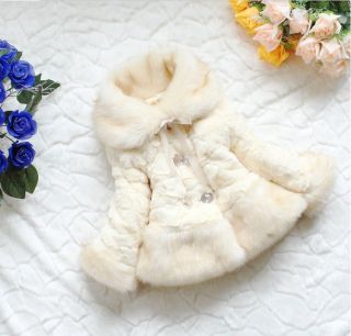 Junoesque Baby Girls Faux Fur Fleece Lapel Coat Kids Winter Warm Jacket Snowsuit