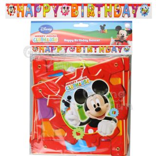 Authentic Disney Mickey Mouse Happy Birthday Banner Kids Child Party Supplies