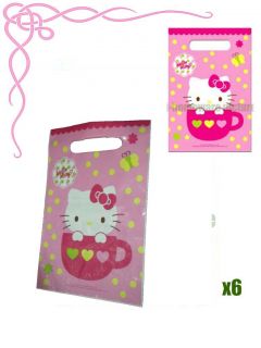 Sanrio Hello Kitty Birthday Party Supply x6 Gift Loot Bags H161
