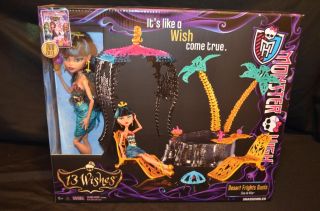 New Mattel Monster High 13 Wishes Desert Frights Oasis w Cleo de Nile Doll