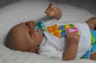 Hunnybear Nursery Reborn Doll Fake Baby Boy Coco AA Ethnic Biracial