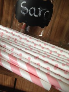 25 Old Fashioned Vintage Style Paper Straws Party Stripes Pick Color Polka Dot