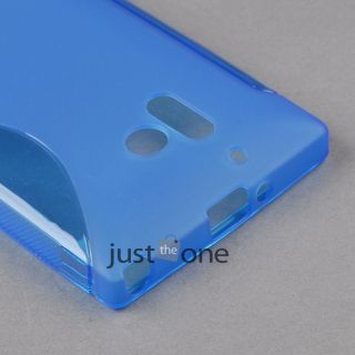 Fr Nokia Lumia 928 New TPU Sexy s Line Wave Blue Case Cover Back Protector