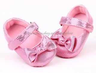 Pink Mary Jane Toddler Baby Girl Wedding Party Shoes Newborn to 18 Months