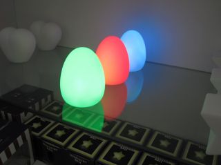 Colorful Luminous Egg Shaped LED Night Light Home Bedside Energy Saving Lamps