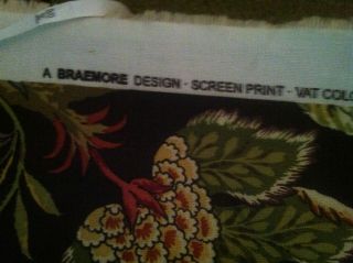 Braemore Designs Upholstery Decorator Drapery Fabric Brown Floral Print 14 75yds
