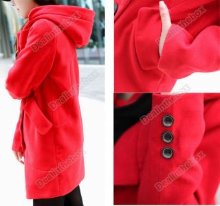 Fashion Korea Style Women Casual Warm Hoodie Coat Winter Outerwear Lady Jacket