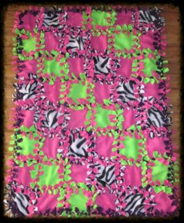 Pink Zebra Baby Blanket