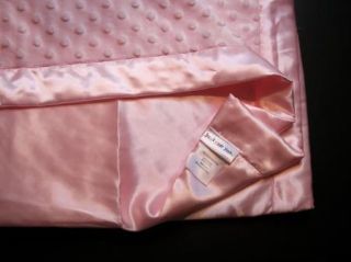 Carter Just One Year Baby Girl Pink Bumpy Satin Blanket