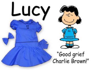 Lucy Van Pelt Dress and Wig You're A Good Man Charlie Brown Costume