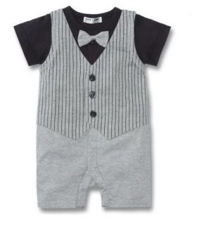 Boy Baby Formal Suit Set Romper Pants 0 18M Onepiece Jumpsuit Clothes Outfit