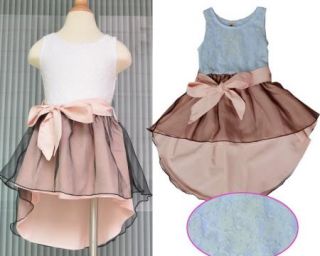 Baby Girl Toddlers Wedding Belt Bow Tutu Princess Formal Dress 2 7Y Pink Clothes