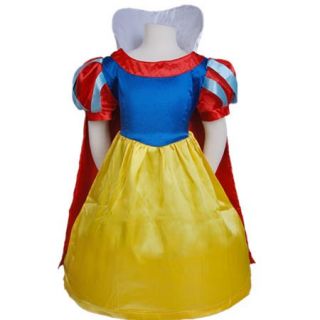 KD155 9 Girls Snow White Princess Dress Costume Sz 6 7T
