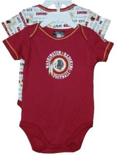 Washington Redskins 2 Pack Onesie Set Baby Clothes Infant Creeper 2pk Gift