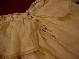 Antique Victorian Child Baby Clothes Lace Trimmed Gown Eyelet Slip for Dolls