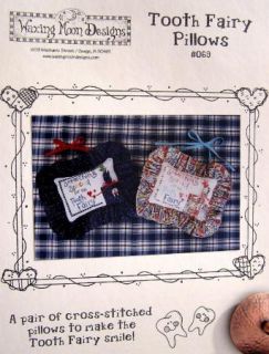 Pattern CrossStitch Leaflet Tooth Fairy Pillow Boy Girl Baby Child Waxing Moon