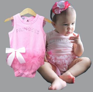 Sring Summer 3 24M Sweet Baby Girl Tutu Clothes Pink Princess Bling Ruffle