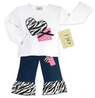 Baby Girl Polka Dot Zebra Print Jeans Clothes 12M 18M