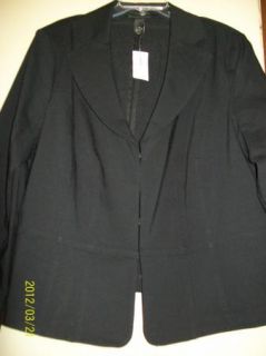 Lane Bryant Woman's Plus Size Stretch Blazer Jacket Black 26