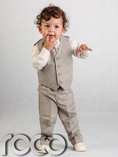 Boys Beige Waistcoat Suit Baby Boys Suits Boys Wedding Suits Page Boy Suits