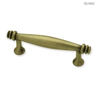 PBF570Y abt C Antique Brass 3" Domed Cabinet Drawer Pull