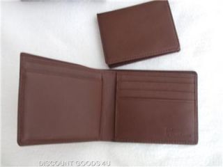 New Polo Ralph Lauren Men Brown Passcase Leather Wallet Reatails $120