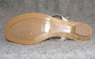 New Annie Womens Ankle Strap Thong Sandals Silver or Gold Size 8 w 8 5 WW