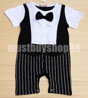 Smart Baby Boy Short Sleeves Tuxedo Costume One Piece 3 18 Months