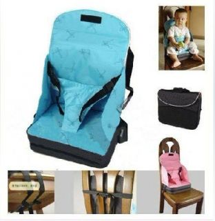 On The Go Baby Portable Booster Seat High Chair 5 Straps Foldable Easy to Carry