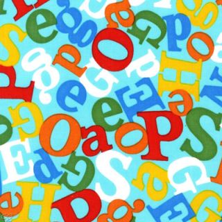 Celebrate Dr Seuss 3 Letters Alphabet Mixed Up Text Colors on Aqua Kaufman