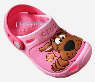 Kids CROCS0 Scooby Doo Pink Sandals Clogs Size 6C7 12C13