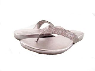 Nine West 'Hey Darlin' Silver Glitter Sandals Women's Shoes 6