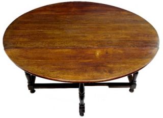 19th Century Antique Oak English Gateleg Table Seats 12