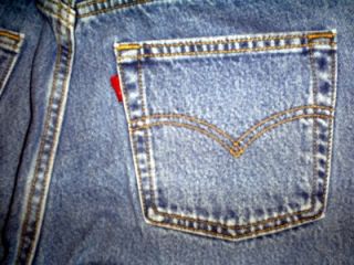 Women Vintage Levi 501 Button Fly Blue Denim Jeans 29