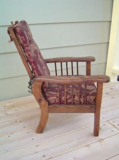 Vintage Child's Morris Mission Oak Reclining Chair