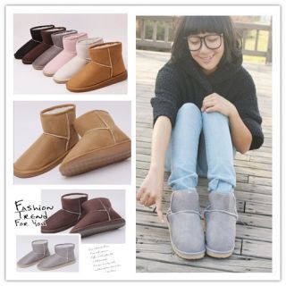 Hot Sale Women Girl's Soft Winter Warm Low Calf Snow Boots Shoes 6 Colors 5 Size