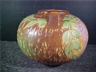 Roseville Art Pottery Large Wisteria Bowl 637 6 w Label