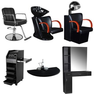 Salon Styling Station Chair Shampoo Dryer Chair Trolley Mat Package EB 52A