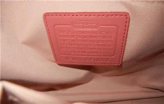 New Coach Signature Addison Silver Pink Coral Baby Diaper Bag Tote $498
