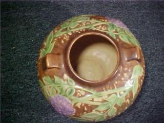Roseville Art Pottery Large Wisteria Bowl 637 6 w Label