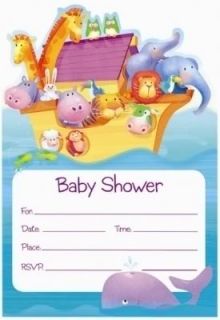 Noahs Ark Baby Shower Party Invitations Party Supplies