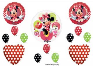 Mad About Minnie Mouse Red Happy Birthday Party Balloons Decorations Supplies
