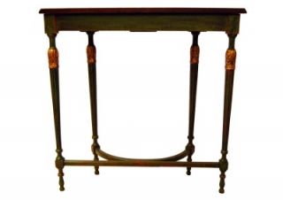 French Hand Painted Demi Lune Console Table CIRCA1930S'