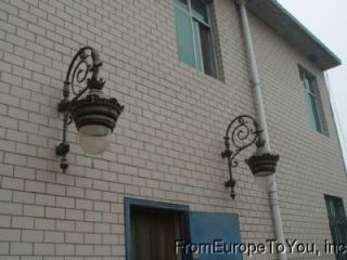 Large Victorian Style Cast Iron Outdoor Sconces 10