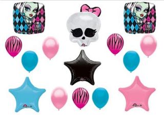 Monster High Skullette Zebra Balloons Birthday Party