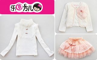 Baby Girl Sets Three Piece Top T Shirt Dress Child Clothes Set Shirt Coat Dress