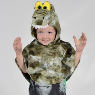 Boys Girls Kids Crocodile Cape Fancy Dress Halloween or Book Week Costume 3 6 YS