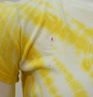 Eddie Bauer Womens L Short Sleeve Tie Dye T Shirt Yellow NWD